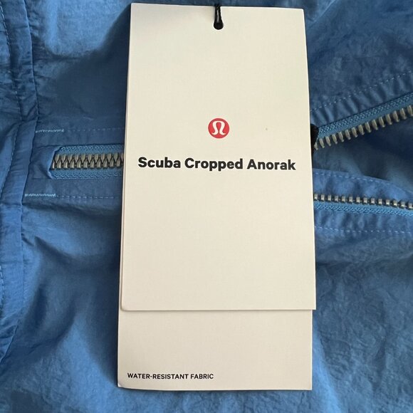 NWT Lululemon Scuba Cropped Anorak Jacket - Pool Party Blue - Size 8 - Picture 7 of 9